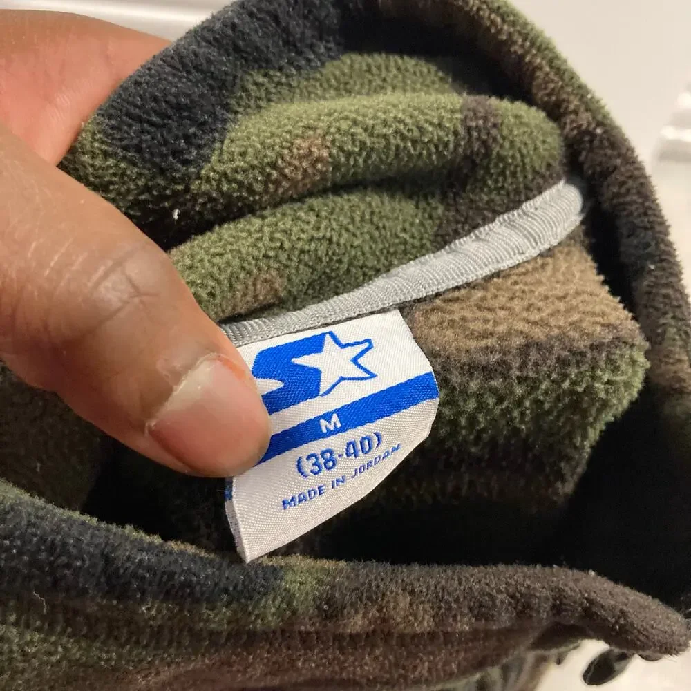y2k camo starter fleece jacket